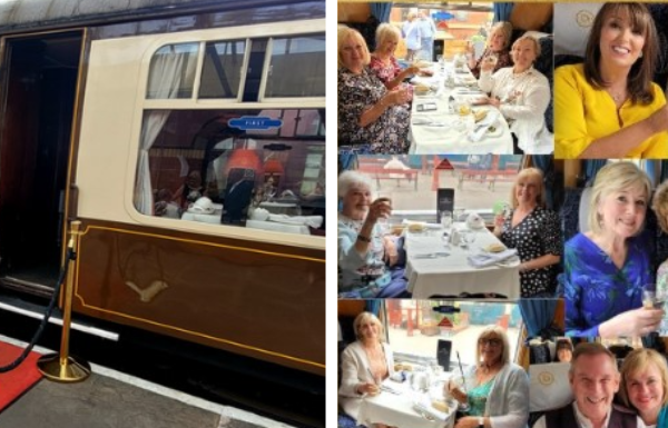 Culture Calendar Women’s Social Group enjoying a vintage steam train journey with scenic countryside views, fine dining, and the perfect opportunity to invite a friend or plus one for a luxurious day out.