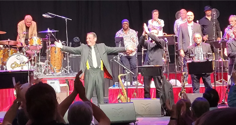Culture Calendar ladies enjoying Jools Holland live in concert with Rhythm & Blues Orchestra at Liverpool Philharmonic Hall – an unforgettable night of music, dancing and special guests