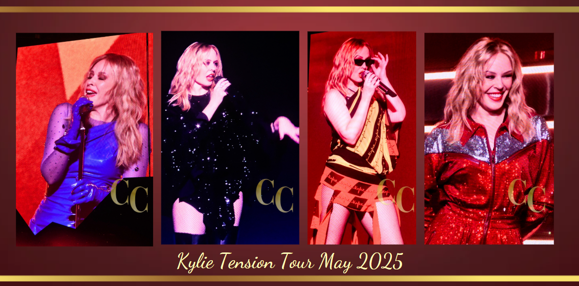 Kylie sparkles on stage
