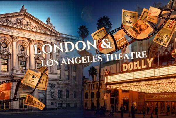 Performing arts collaboration on stage with creatives working together in a theatre setting